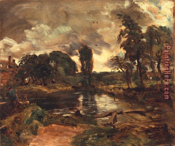 John Constable Flatford Mill from the Lock